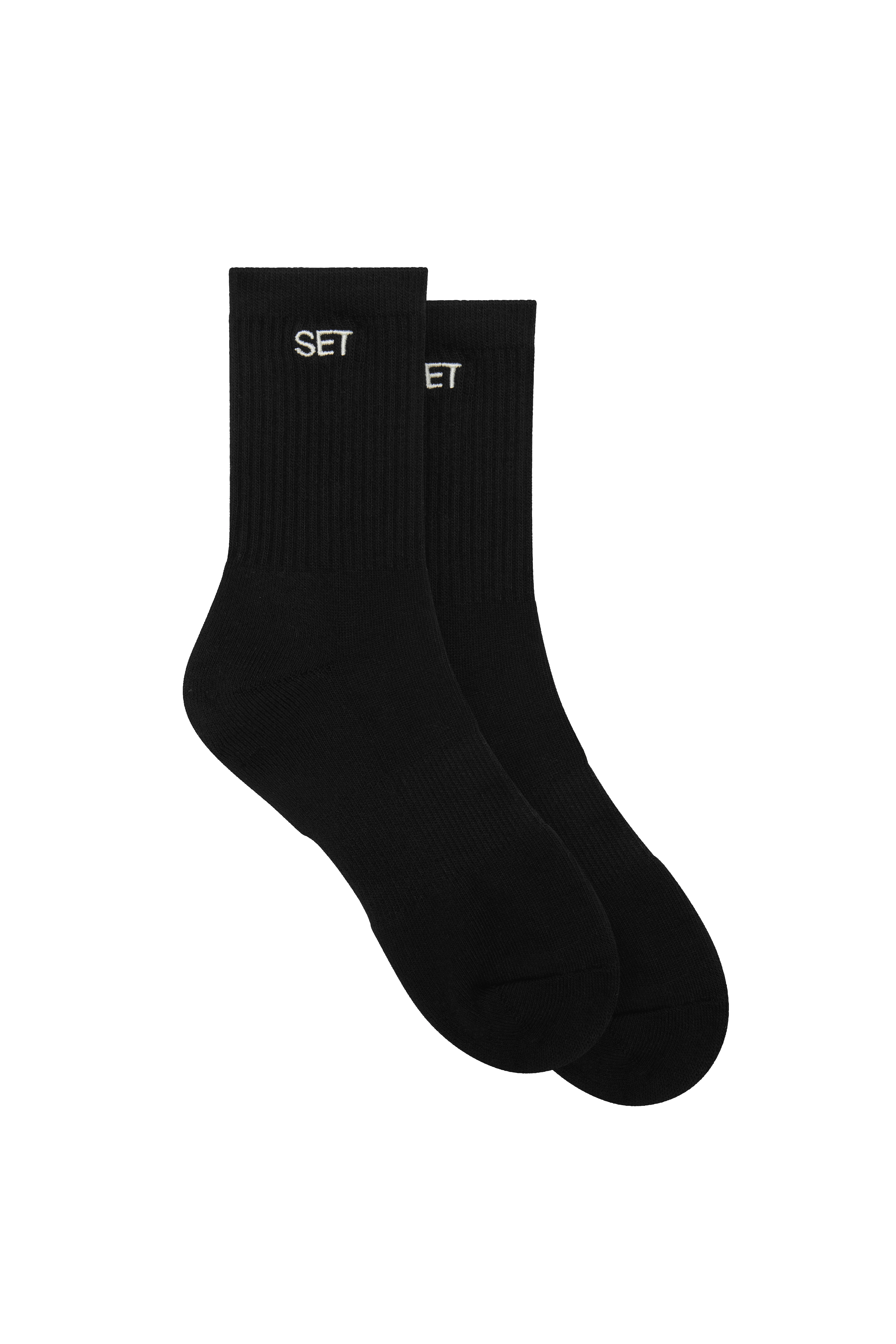 Normale Socken (3er-Pack) – Weiß/Grau meliert/Onyx