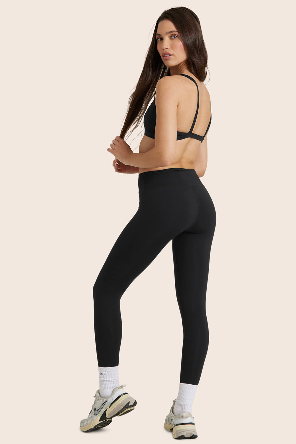 Breathe-Leggings mit mittlerer Leibhöhe – Onyx