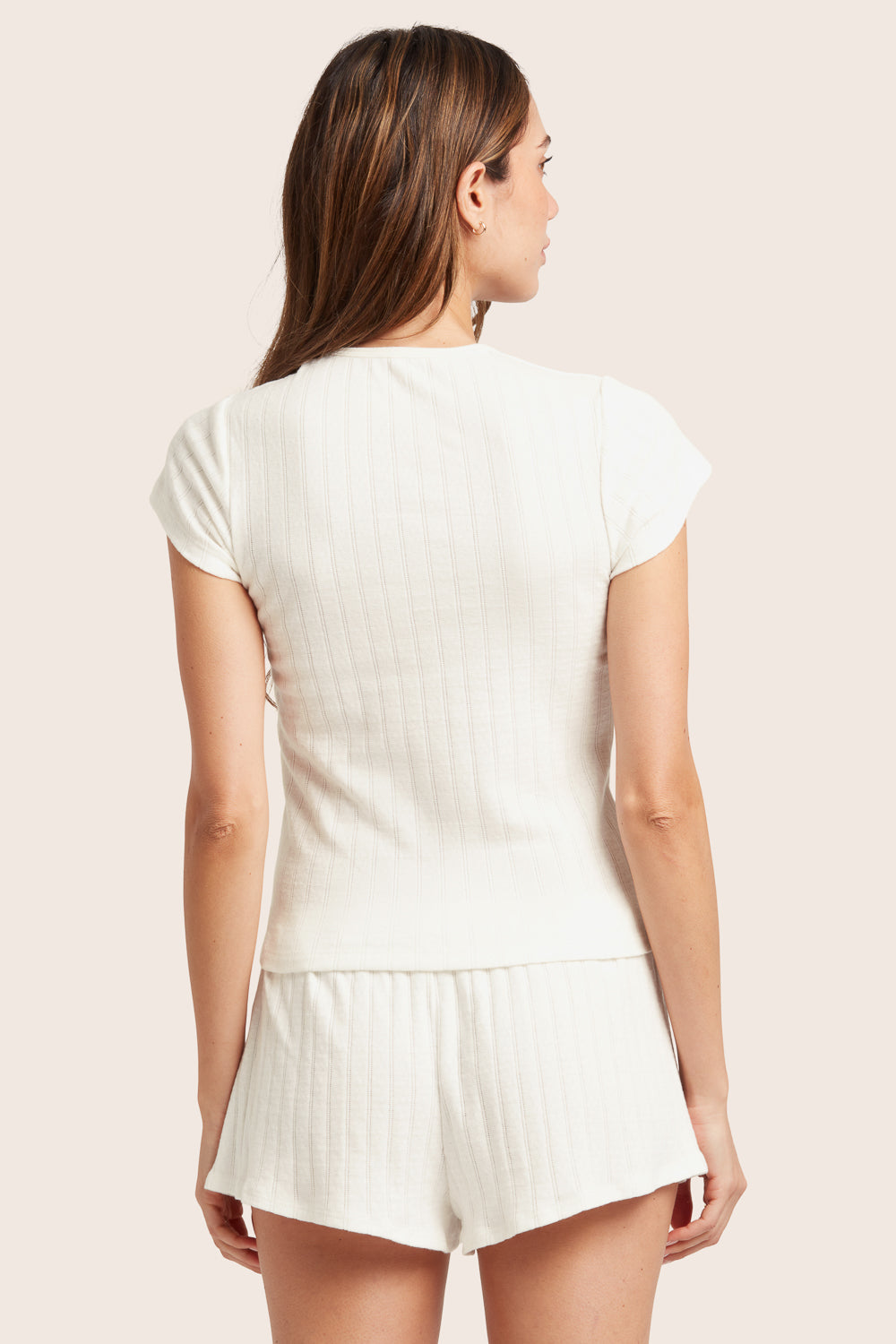 Pointelle Dainty Tee – Vanille