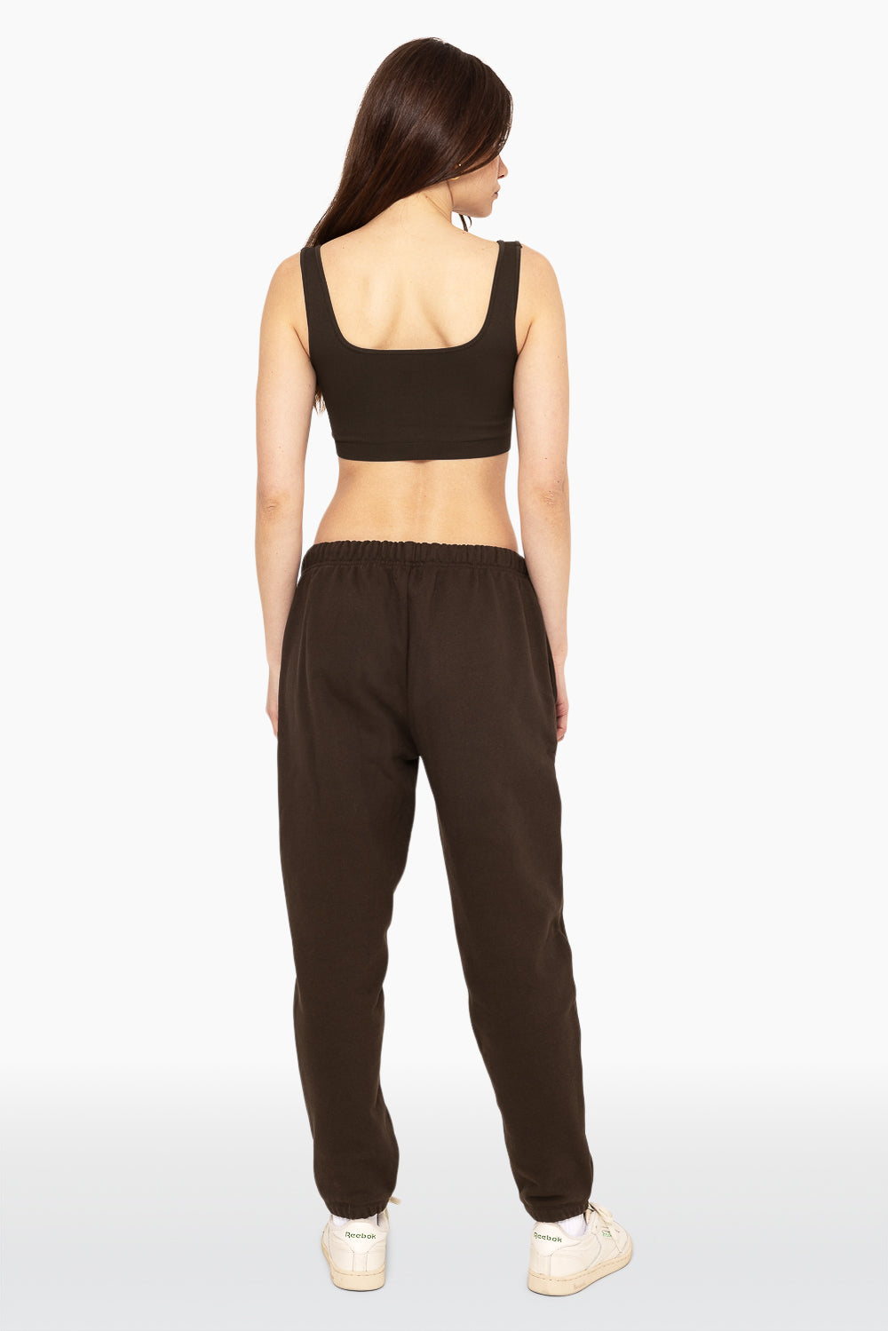 Schwere Jogginghose mit Kordelzug – Espresso