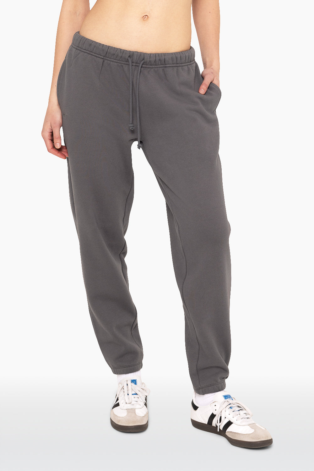 Schwere Jogginghose mit Kordelzug – Graphit