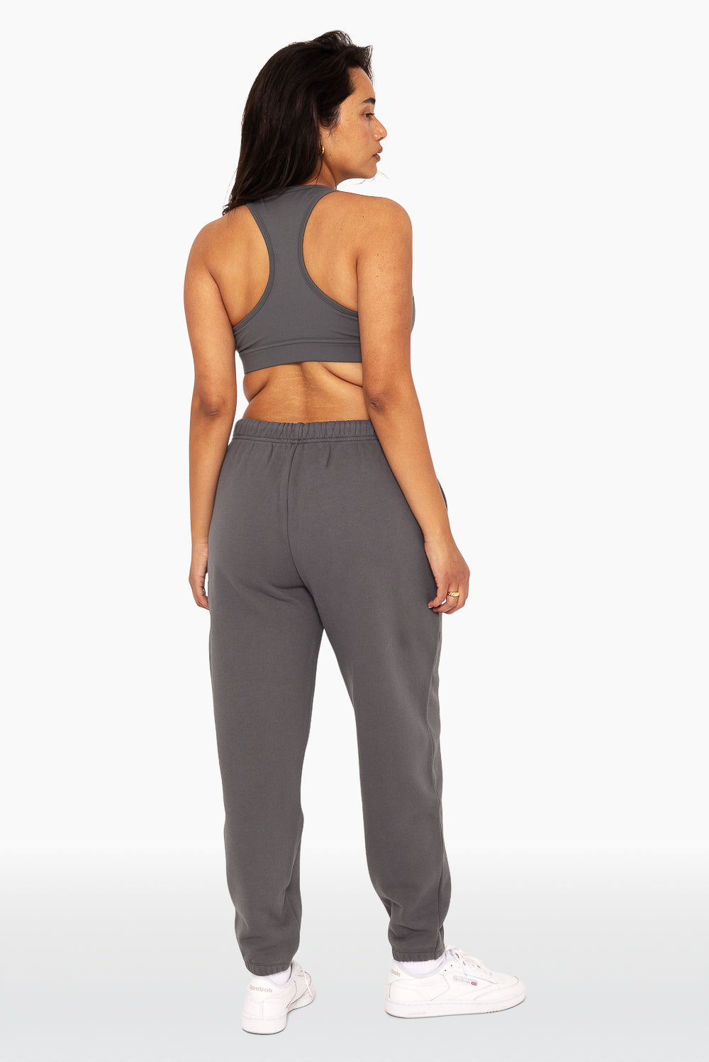 Schwere Jogginghose mit Kordelzug – Graphit