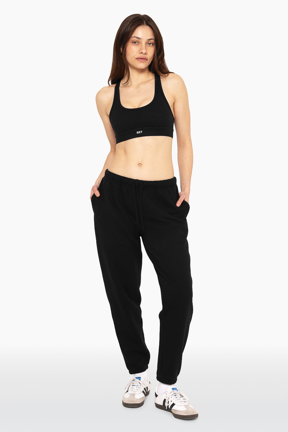 Schwere Jogginghose mit Kordelzug – Onyx
