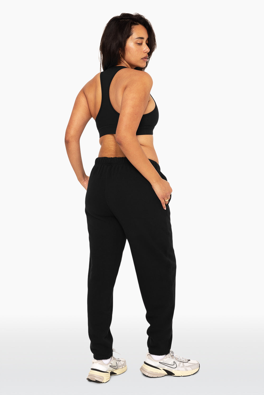 Schwere Jogginghose mit Kordelzug – Onyx