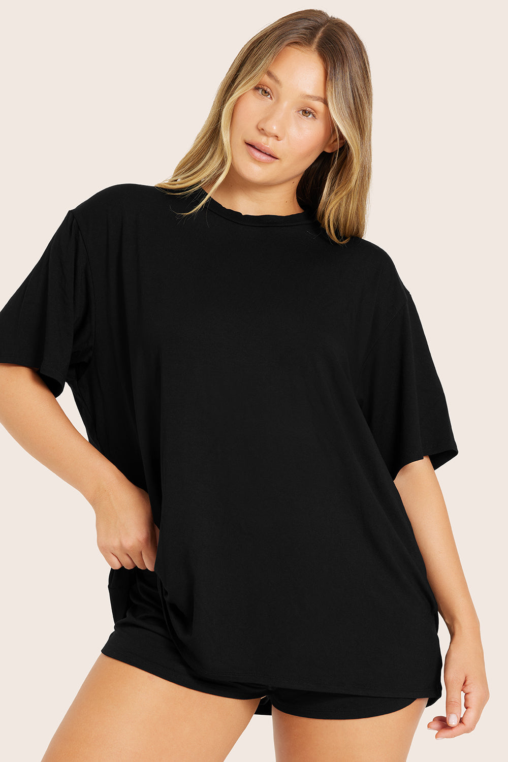 Sleep-Oversize-Boyfriend-Schlaf-T-Shirt – Onyx