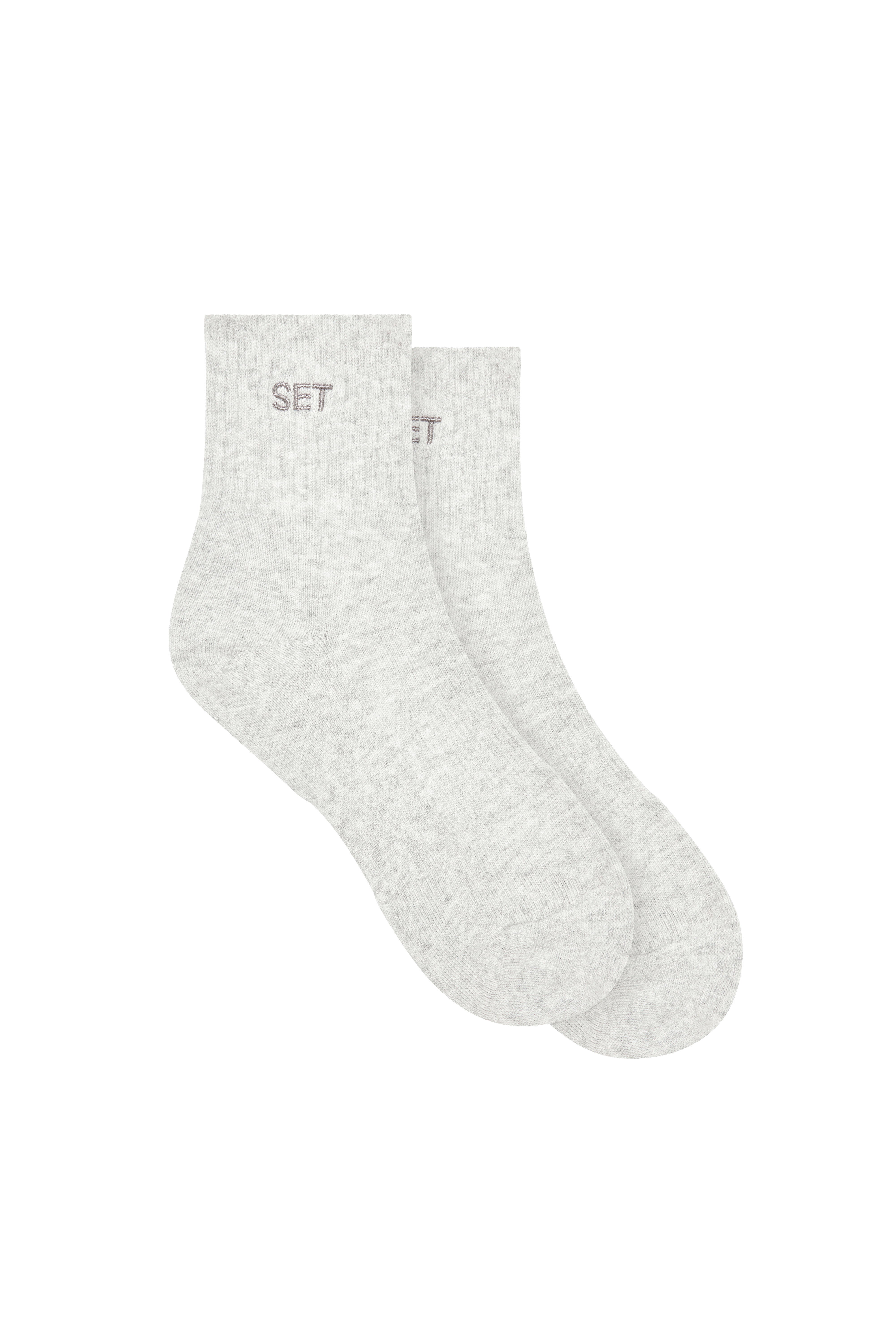 Gestreifte Pilates-Shorty-Socken – Weiß/Refresh