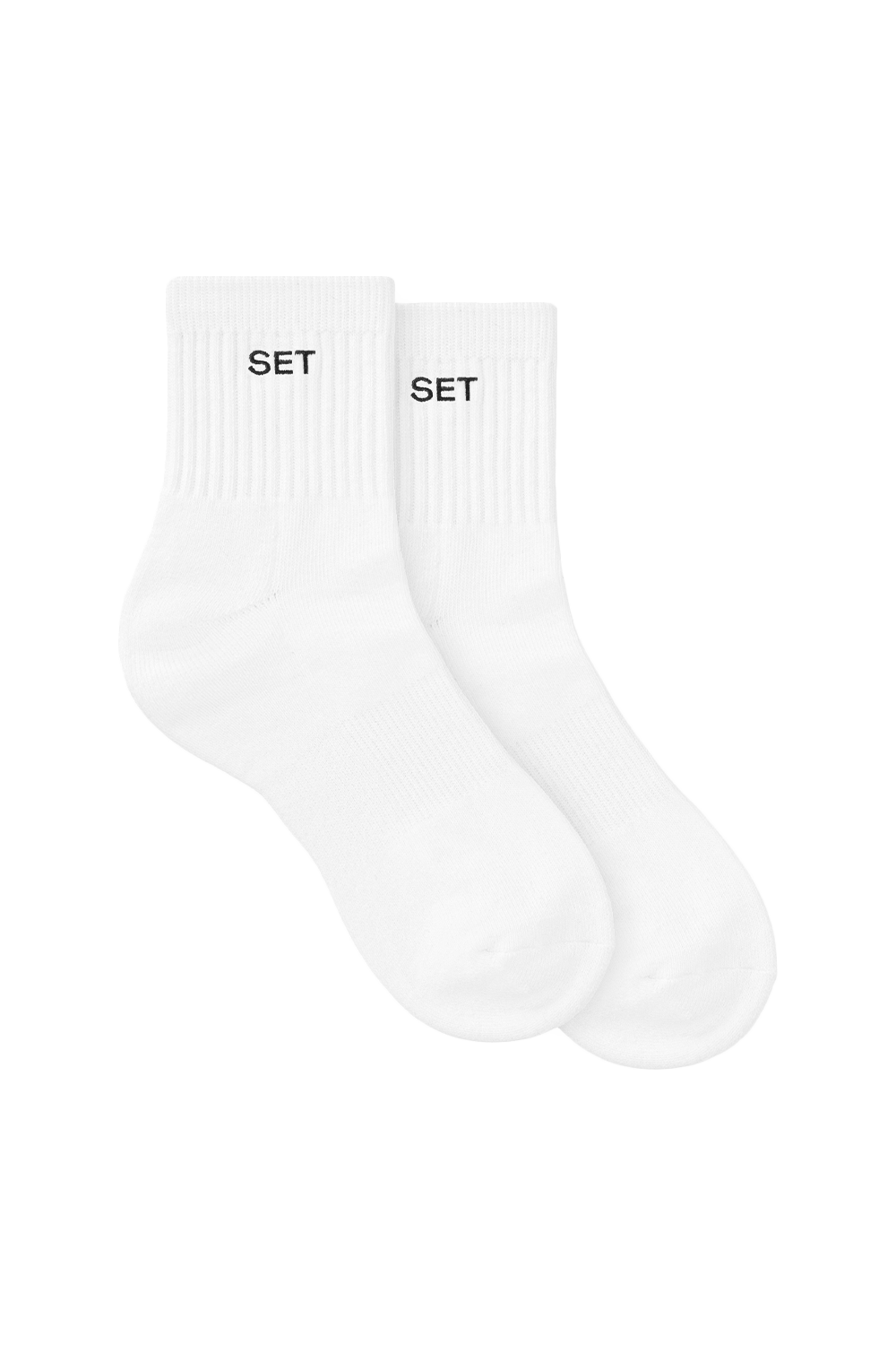 Gestreifte Pilates-Shorty-Socken – Weiß/Refresh